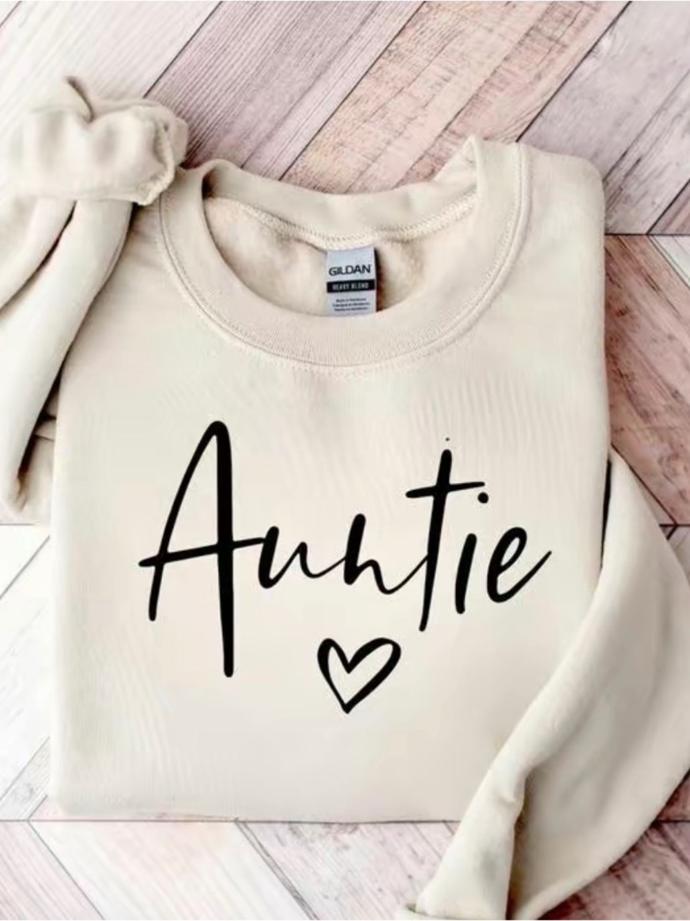 Auntie Graphic Crewneck Sweater - Cream